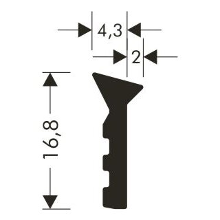 Verglasungs-Profil VD-607 in schwarz