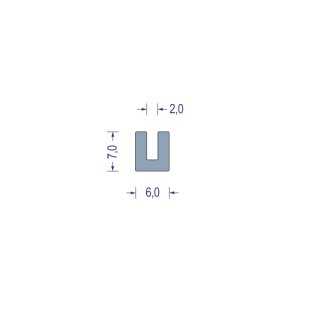 Silikon-U-Profil 554.0248 grau